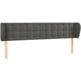  Vzglavje z ušesi temno sivo 203x23x78/88 cm žamet, (20793742) | Shoptok.si