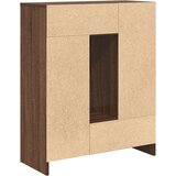  Komoda s predali in vrati, rjavega hrasta, 73x31x90 cm | Shoptok.si
