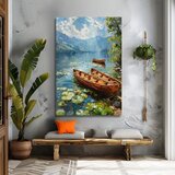  Pejzaž na platnu slika romantika u paru | akrilni detalji | shoptok.hr