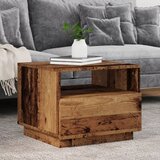 vidaXL Stolić za kavu s LED svjetlima boja starog drva 50 x 49 x 40 cm | shoptok.hr