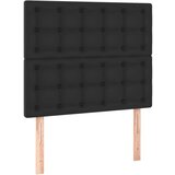 Maison Chic Posteljno vzglavje - Vzglavna omarica 2 kosa črno 100x5x78/88 cm umetno usnje, (22077259) Cene
