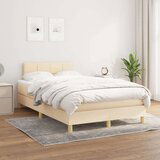  Box spring postelja z vzmetnico krem 120x200 cm blago, (20725665) Cene