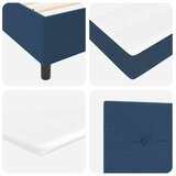 Box Spring postelja z vzmetnico v modri barvi, 140x200 cm, tekstil, (22051541) | Shoptok.si