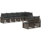 vidaXL Vrtna sedežna garnitura 8 pcs Siva poli ratan, (5000269912) | Shoptok.si