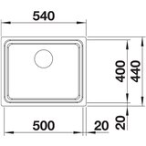 Blanco sudoper ETAGON 500-IF InFino INOX 18/10, pribor inox nosači, bez dalj. upr. | shoptok.hr
