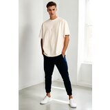 Dewberry 75226 Mens Oversized Fit Crew Neck T-Shirt-STONE | shoptok.hr