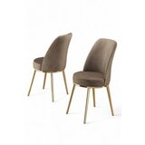 Hanah home Pefa set stolica, 45x91x42 cm, 4 dijela, zlatno-smeđa boja | Eponuda.ba