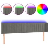  LED uzglavlje svjetlosivo 163x16x78/88 cm baršunasto | shoptok.hr