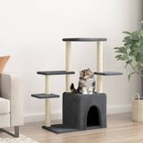 vidaXL Mačje drevo s praskalniki iz sisala temno sivo 97,5 cm | Shoptok.si
