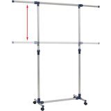 vidaXL podesivi stalak za odjeću od nehrđajućeg čelika 165x44x150 cm | shoptok.hr