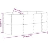  Povišena vrtna gredica od pocinčanog čelika 175x100x68 cm zelena | shoptok.hr