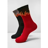 MT Accessoires Long Flame Socks 2-Pack Red/Black