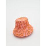 Reserved klobuček bucket hat z vezenino - roza Cene
