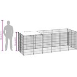  Kavez za pse srebrni 330 x 110 x 110 cm čelični | shoptok.hr