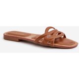 Boto Women's Eco Leather Flat Heel Sandals Brown Moldela | ePonuda.com