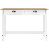 Maison Chic konzolna miza - miza ob steni Hill z 2 predaloma 110x45x74 cm borovina, (21786100) Cene