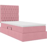  s madracem i skladištem Ružičasta 90 x 200 cm Baršun | shoptok.hr