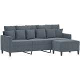  Trosjed s tabureom tamnosivi 180 cm baršunasti | shoptok.hr