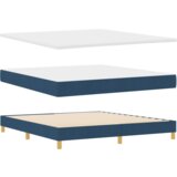  Boxspring postelja z vzmetnico - Modra, 180x200 cm, Tkanina, (22052307) | Shoptok.si