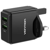 Vention punjac sa 2 ulaza USB A 18/18W - Crni (US prikljucak) ( 042270 ) Cene