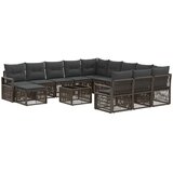 vidaXL Vrtna sedežna garnitura 13 pcs Siva poli ratan, (5000271660) Cene