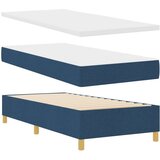 Box Spring postelja z vzmetnico modra enoposteljna tkanina, (22051578) | Shoptok.si