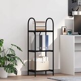vidaXL Polica Crni hrast 40 x 30 x 109 cm Konstruirano drvo Cijene