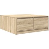 vidaXL Kavna mizica s predali sonoma hrast 100x100x40 cm | Shoptok.si