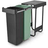 Mentol zelena/tamno siva plastična kanta za smeće za odvojeni otpad/ugradbena 60 l Sort&Go –