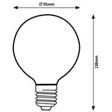 Rabalux 79147 - led sijalica filament G95 E27/7W/230V 2700K | Eponuda.com