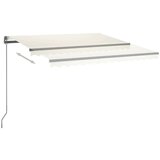  Automatska tenda sa senzorom za vjetar LED 450x350 cm krem | shoptok.hr