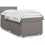 vidaXL Box spring postelja z vzmetnico taupe 90x190 cm blago | Shoptok.si