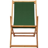  Sklopiva stolica za plažu od drva eukaliptusa i tkanine zelena | shoptok.hr