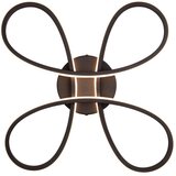 Tri O črna led stropna svetilka 40x40 cm fly – | Shoptok.si