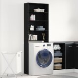 vidaXL Kabinet za pralni stroj Stari les 64x24x190 cm Črni hrast MDF | Shoptok.si