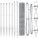 vidaXL Euro Ograde s 7 Spona 1.6x10 m Galvanizirani Čelik | shoptok.hr