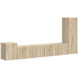 vidaXL Komplet TV omaric 3 pcs Sonoma hrast Konstruiran les, (5000132132) | Shoptok.si