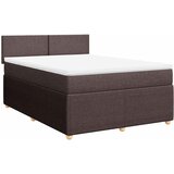 Maison Chic Box spring postelja - Vzmetna postelja z vzmetnico temno rjav 140x190 cm blago SL18305, (21894497) | Shoptok.si