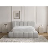 Bobochic Paris Svijetlo sivi tapecirani bračni krevet s prostorom za odlaganje s podnicom 140x190 cm Denali – | shoptok.hr
