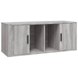 Maison Chic TV omarica - TV enota - Televizijska omarica siva sonoma 100x35x40 cm inženirski les, (21699913) Cene