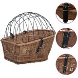 vidaXL Kolesarska košara s pokrovom 55x31x36 cm naravna vrba | Shoptok.si