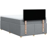 vidaXL Boxspring postelja z vzmetnico svetlo siva 120x190 cm blago | Shoptok.si