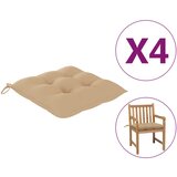 vidaXL Blazine za stole 4 kosi bež 50x50x7 cm blago Cene