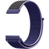 INF Najlonski pašček za uro za Samsung Watch 4/5/6 & Huawei GT4 Black+Blue 20 mm, (21543364) | Shoptok.si