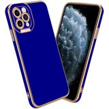 Cadorabo Ohišje, združljiv z Apple v sijajnem modrem - Rose Gold - Zaščitni pokrov iz fleksibilnega silikona TPU in z zaščito pred kamero, (20593683) Cene