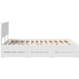  Krevetna konstrukcija Bijelo 140 x 190 cm Inženjersko Drvo | shoptok.hr