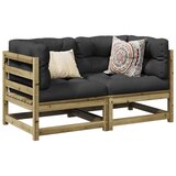 Maison Chic Seti vrtnega pohištva - Vrtna garnitura - Vrtni pohištvo set 2-delna z blazinami impreg. borovina, (21811038) | Shoptok.si