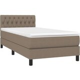  Krevet s oprugama i madracem smeđesivi 90x200 cm od tkanine | shoptok.hr