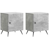 Nočna omarica 2 pcs Betonsko siva 43 x 34,5 x 50 cm, (5000209382) | Shoptok.si