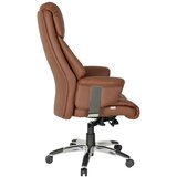 MID.YOU Pisarniški Stol Prado, Rjava, Pravo Usnje | Shoptok.si